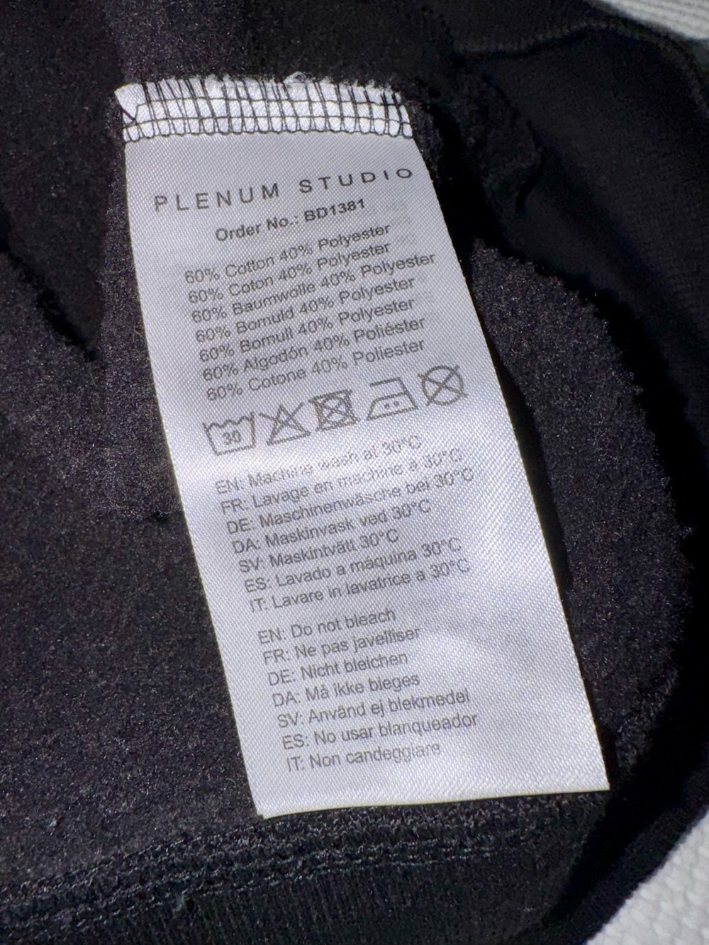 Plenum Studio Relaxed Fit Crewneck Sweatshirt Size XL - Black - Picture 5 of 10